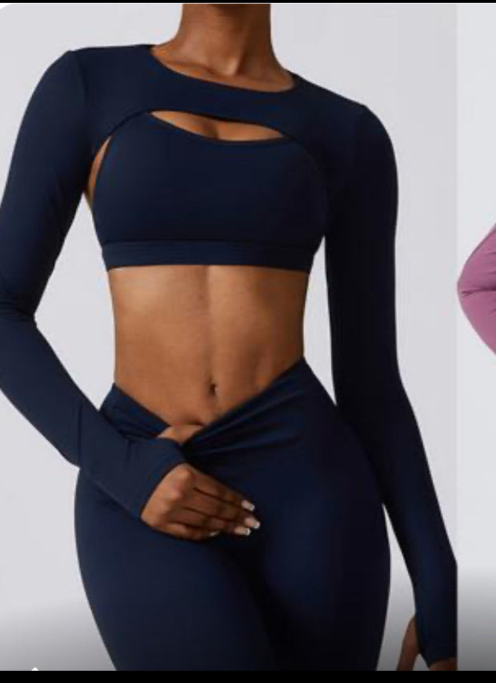 Noir Smock Bra Legging Set - G.AmarFitGear