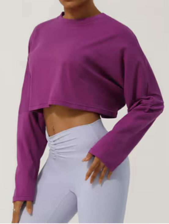 Cottony Long-Sleeve Athleisure Top G.AmarFitGear