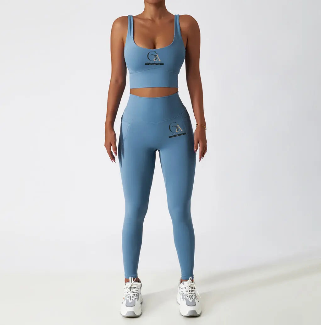 Azure High-Waist Legging Set G.AmarFitGear