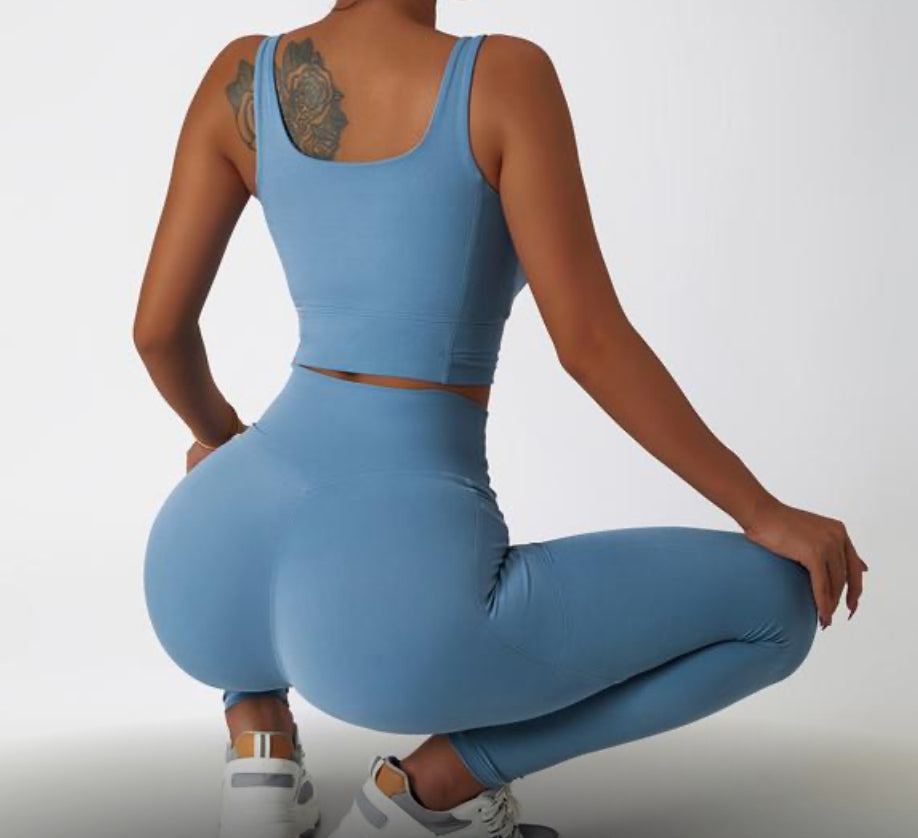 High-Waist Crop Top Legging Set