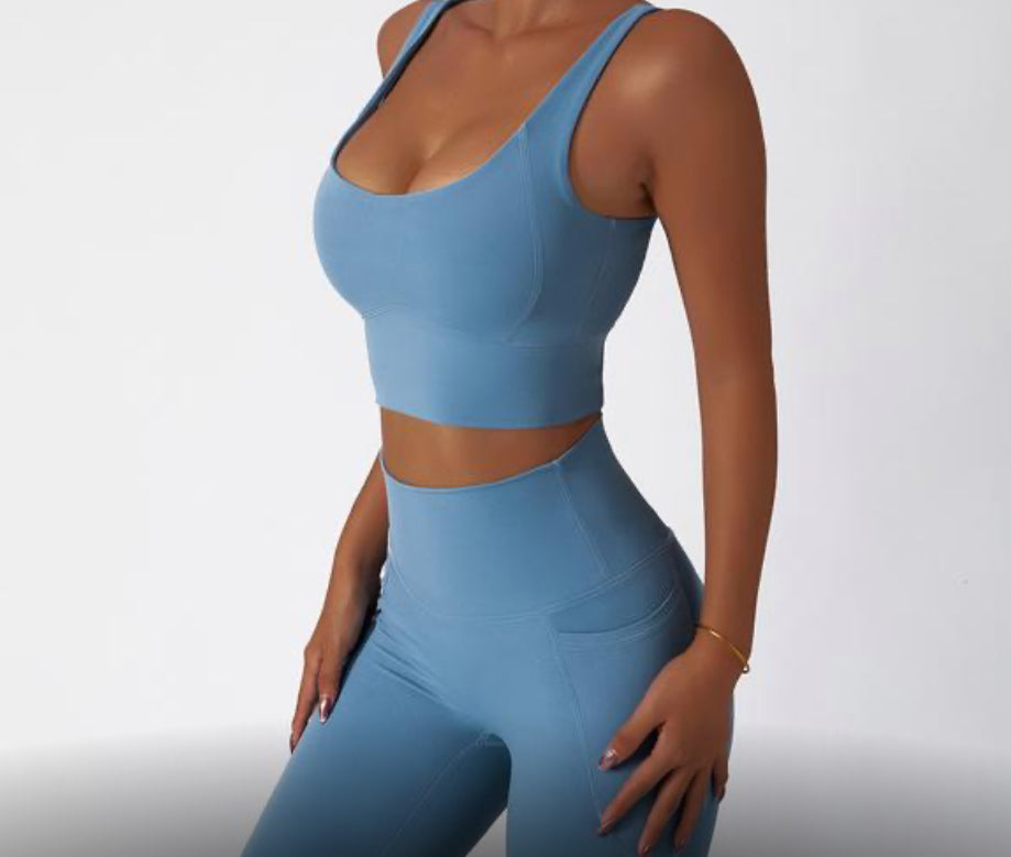 High-Waist Crop Top Legging Set